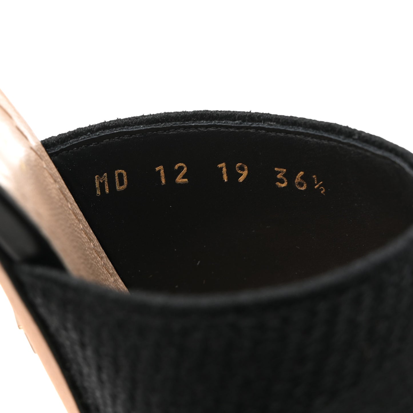 Cotton Embroidered Dway 85mm Slide Sandals 36.5 Black