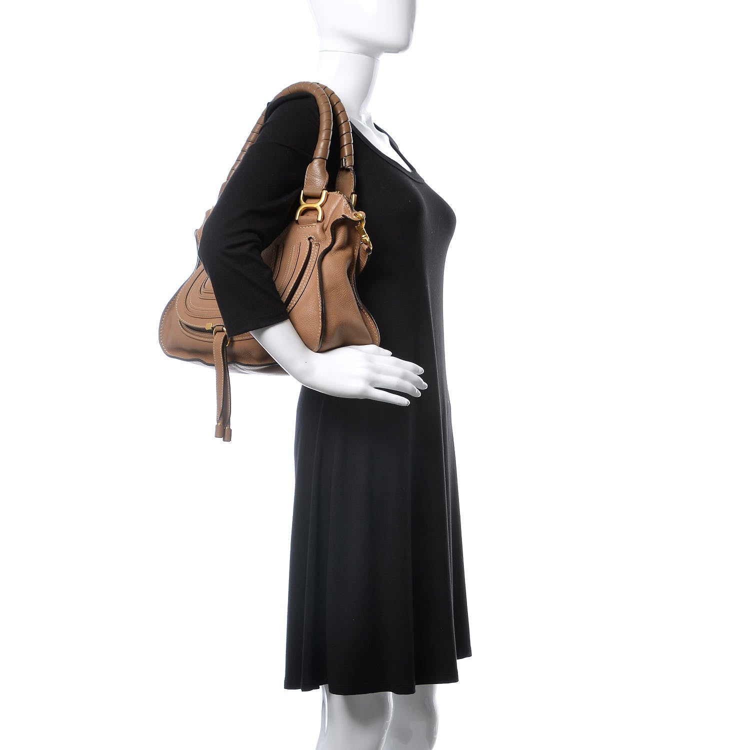 Chloe Calfskin Medium Marcie Satchel Nut 3 of 17