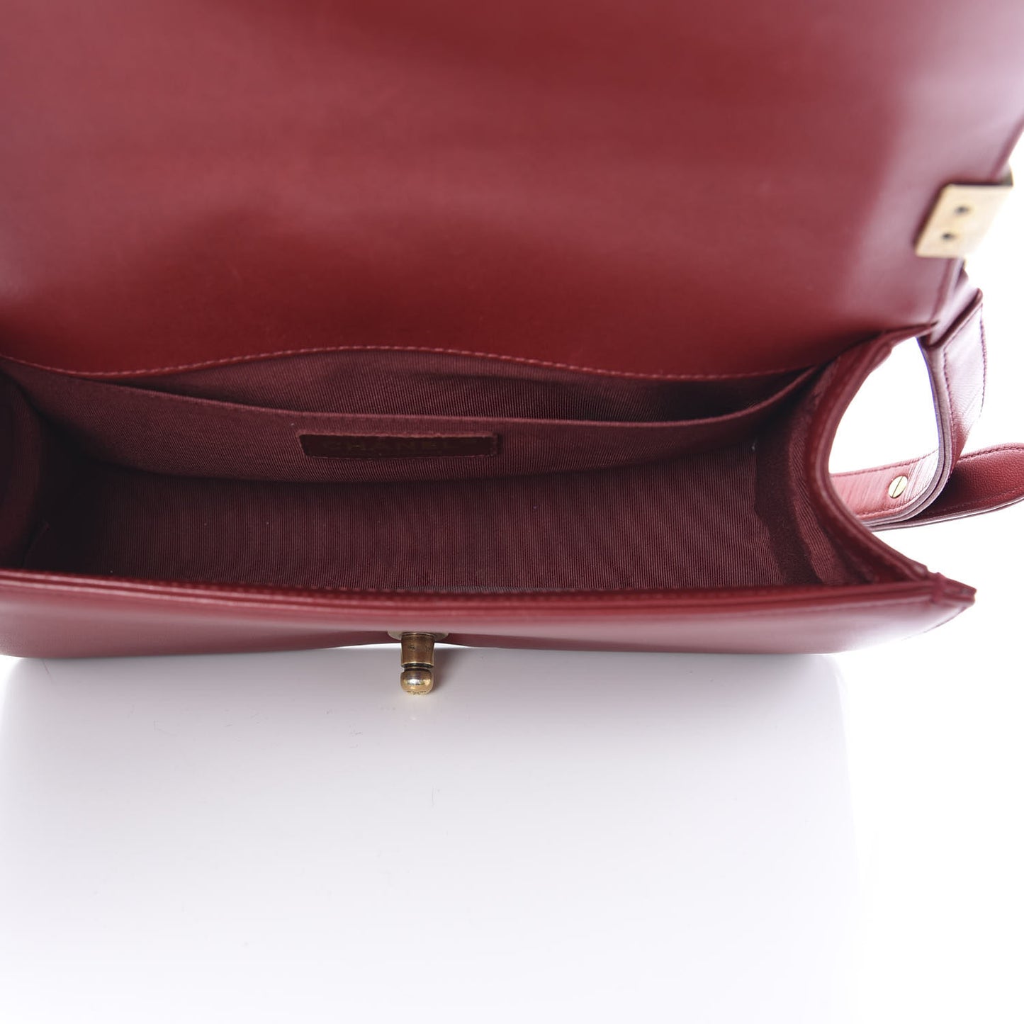 Lambskin Quilted Medium Boy Flap Red