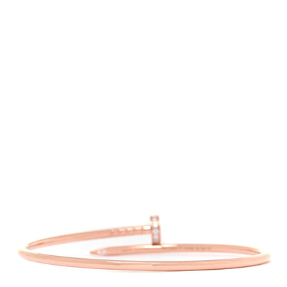 Cartier 18K Pink Gold Diamond Small Juste Un Clou Bracelet 17 3 of 5