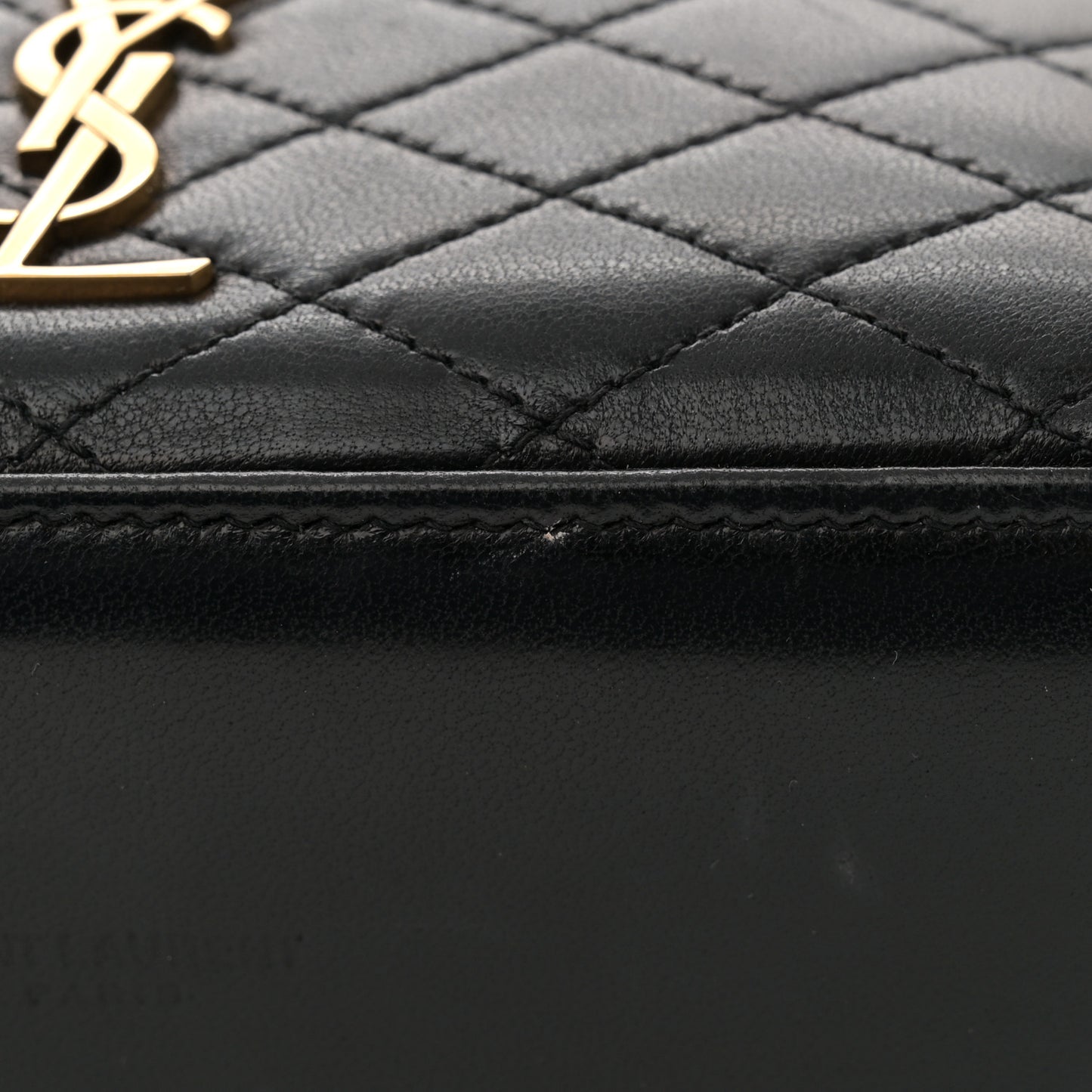 Lambskin Quilted Mini Gaby Vanity Case Black