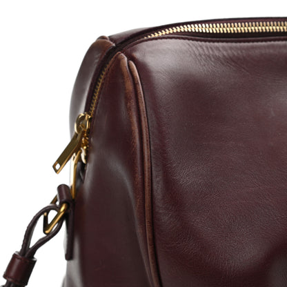 Saint Laurent Calfskin Classic Duffle 12 Wine 16 of 17