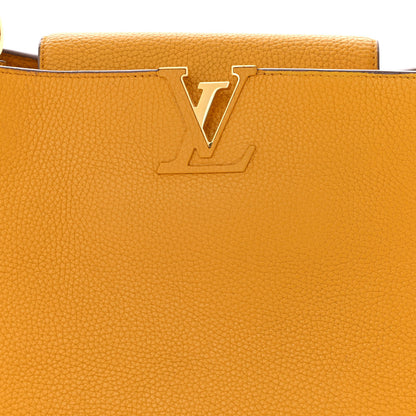 Louis Vuitton Taurillon Capucines MM Tournesol 7 of 9