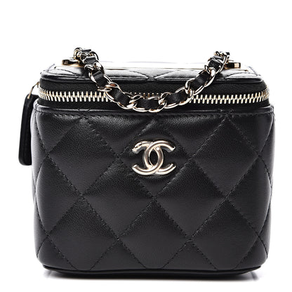 Chanel Lambskin Quilted Trendy Mini Vanity Case With Chain Black 1 of 11
