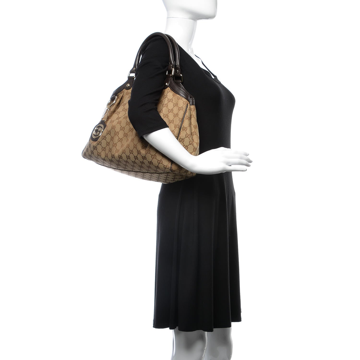 Gucci Monogram Medium Sukey Tote Dark Brown 2 of 8