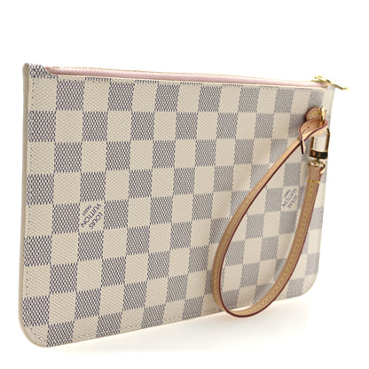 Louis Vuitton Damier Azur Neverfull MM GM Pochette Rose Ballerine 3 of 6