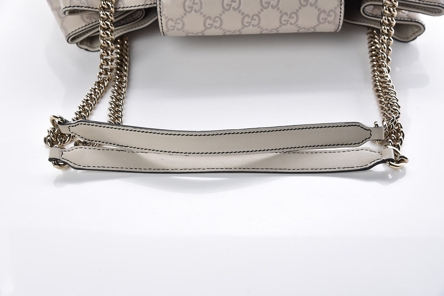 Guccissima Signature Medium Emily Shoulder Bag Mystic White