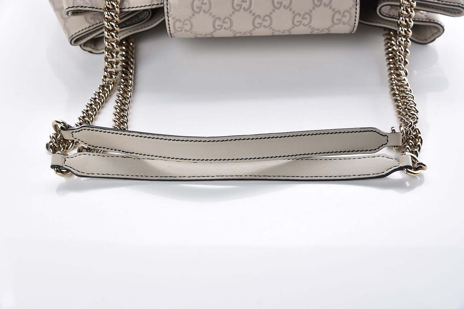 Gucci Guccissima Signature Medium Emily Shoulder Bag Mystic White 12 of 14
