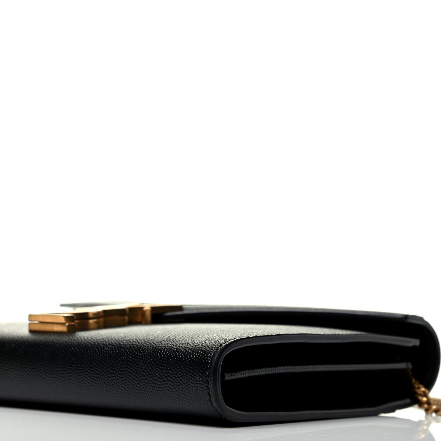 Saint Laurent Grain De Poudre Monogram Cassandra Chain Wallet Black Rouge Legion 8 of 8
