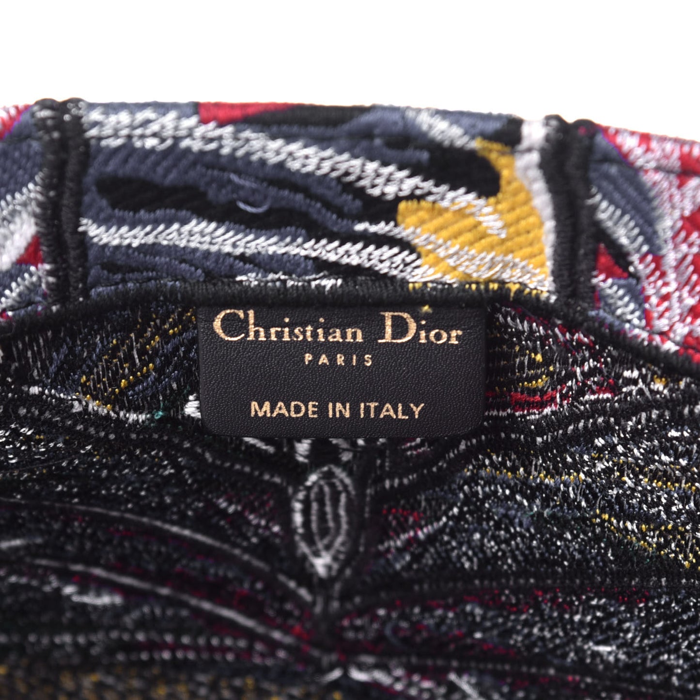 Canvas Embroidered Butterfly Book Tote Black Multicolor
