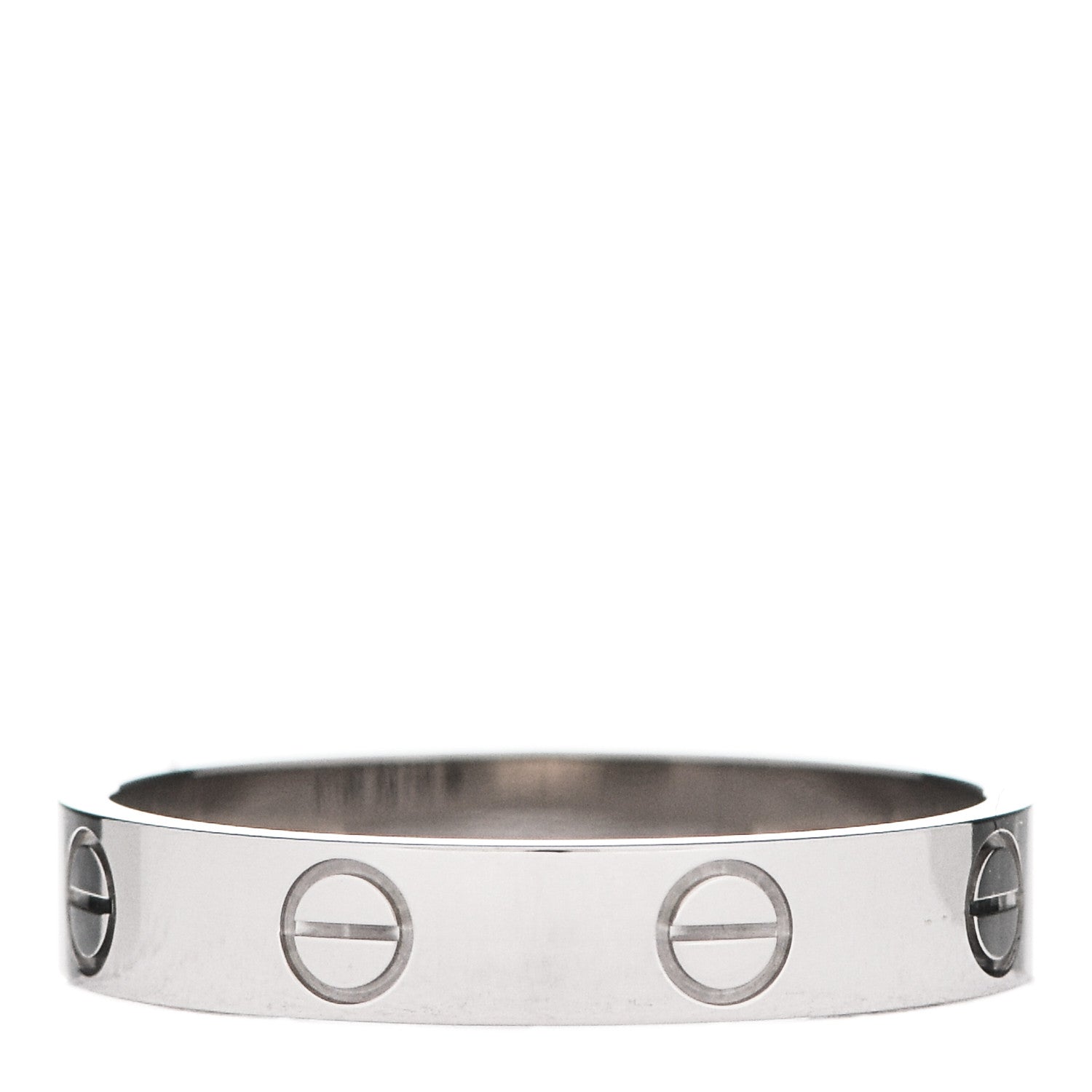 Cartier 18K White Gold 3.5mm LOVE Wedding Band Ring 55 7.25 3 of 5