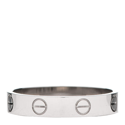 Cartier 18K White Gold 3.5mm LOVE Wedding Band Ring 55 7.25 3 of 5