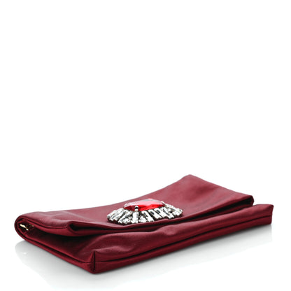 Jimmy Choo Satin Crystal Titania Clutch Red 4 of 7