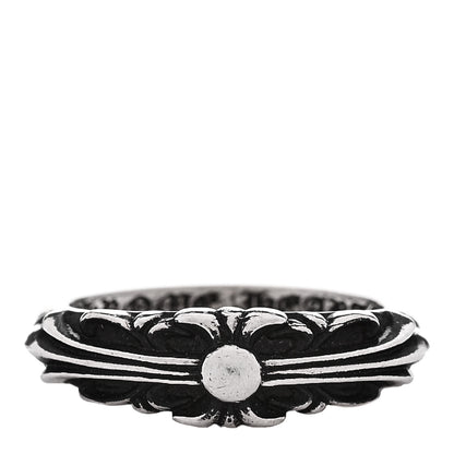 Chrome Hearts Sterling Silver Narrow Floral Cross Band Ring 49 4.75 1 of 6