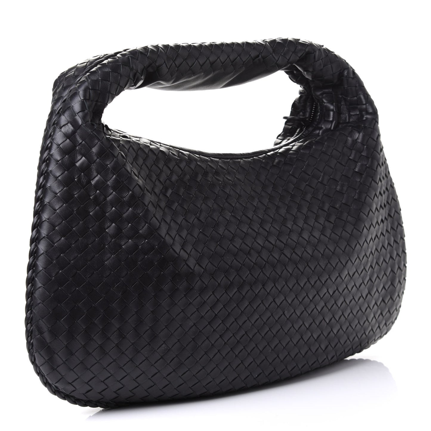 Nappa Intrecciato Large Veneta Hobo Black