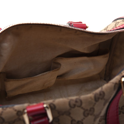 Gucci Monogram Medium Joy Boston Hibiscus Red 16 of 39