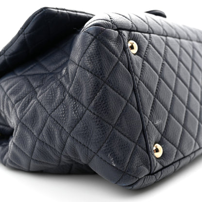 Chanel Calfskin Quilted XXL Travel Flap Bag Navy 9 of 15