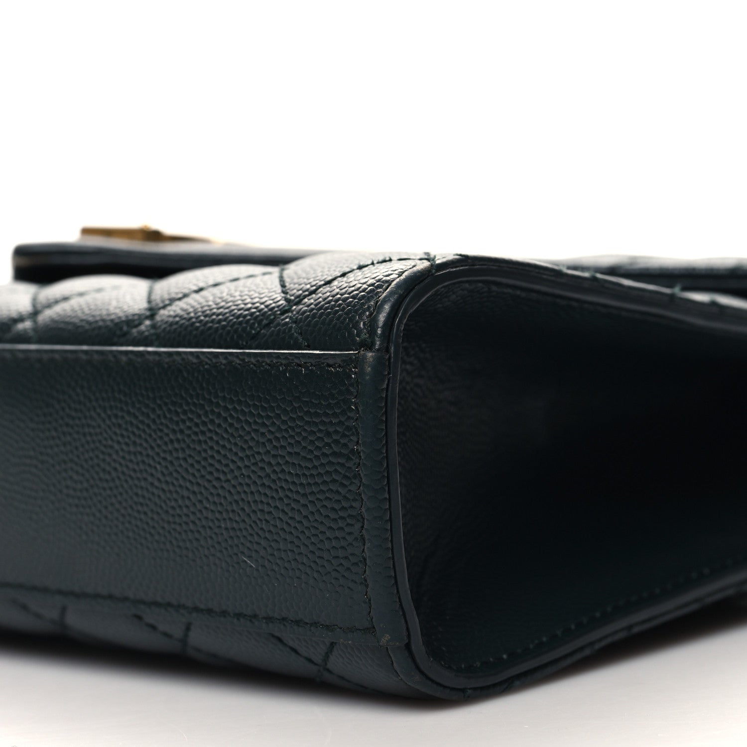 Saint Laurent Grain De Poudre Textured Mixed Matelasse Triquilt Medium Monogram Satchel Dark Smog 10 of 11