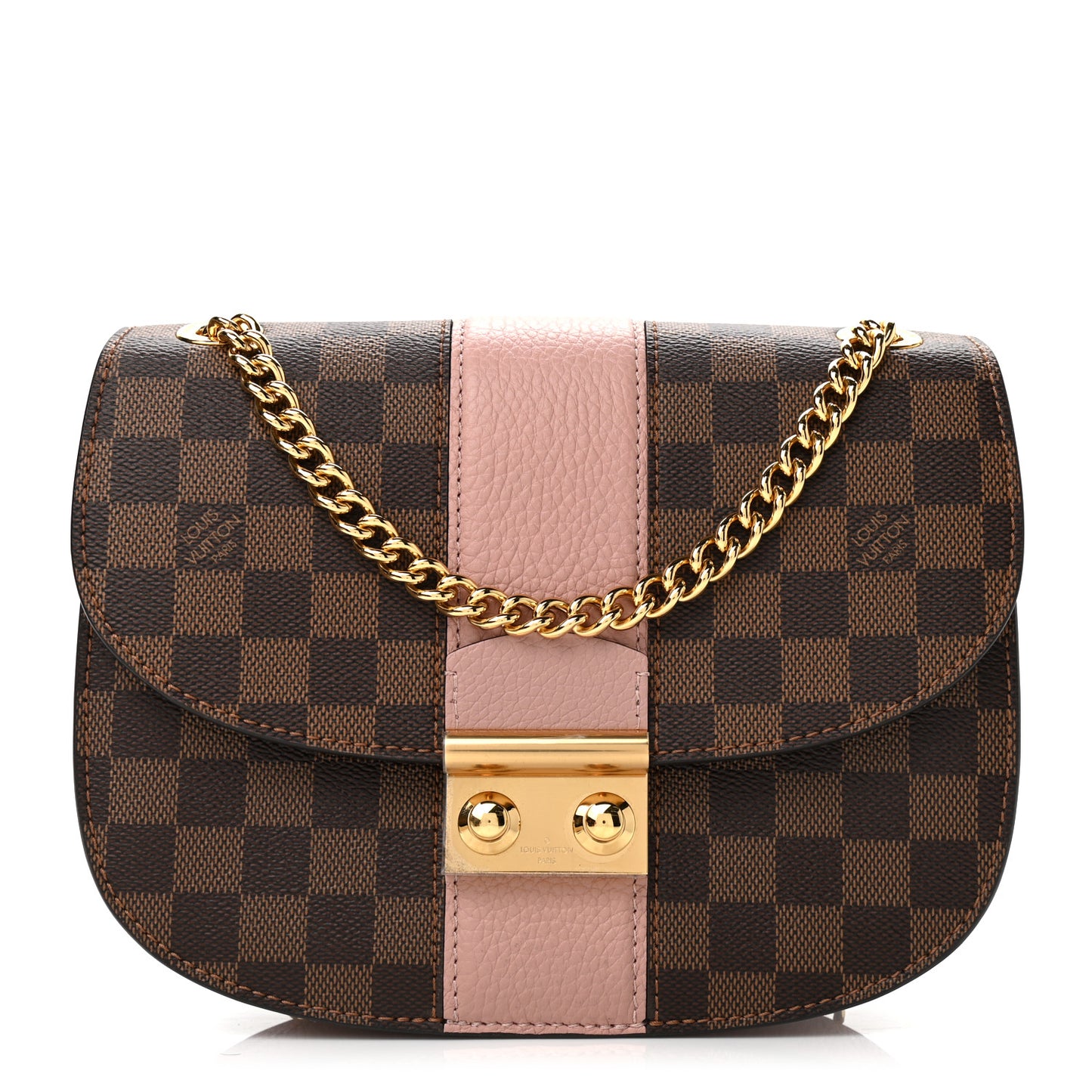 Damier Ebene Cuir Taurillon Wight Magnolia