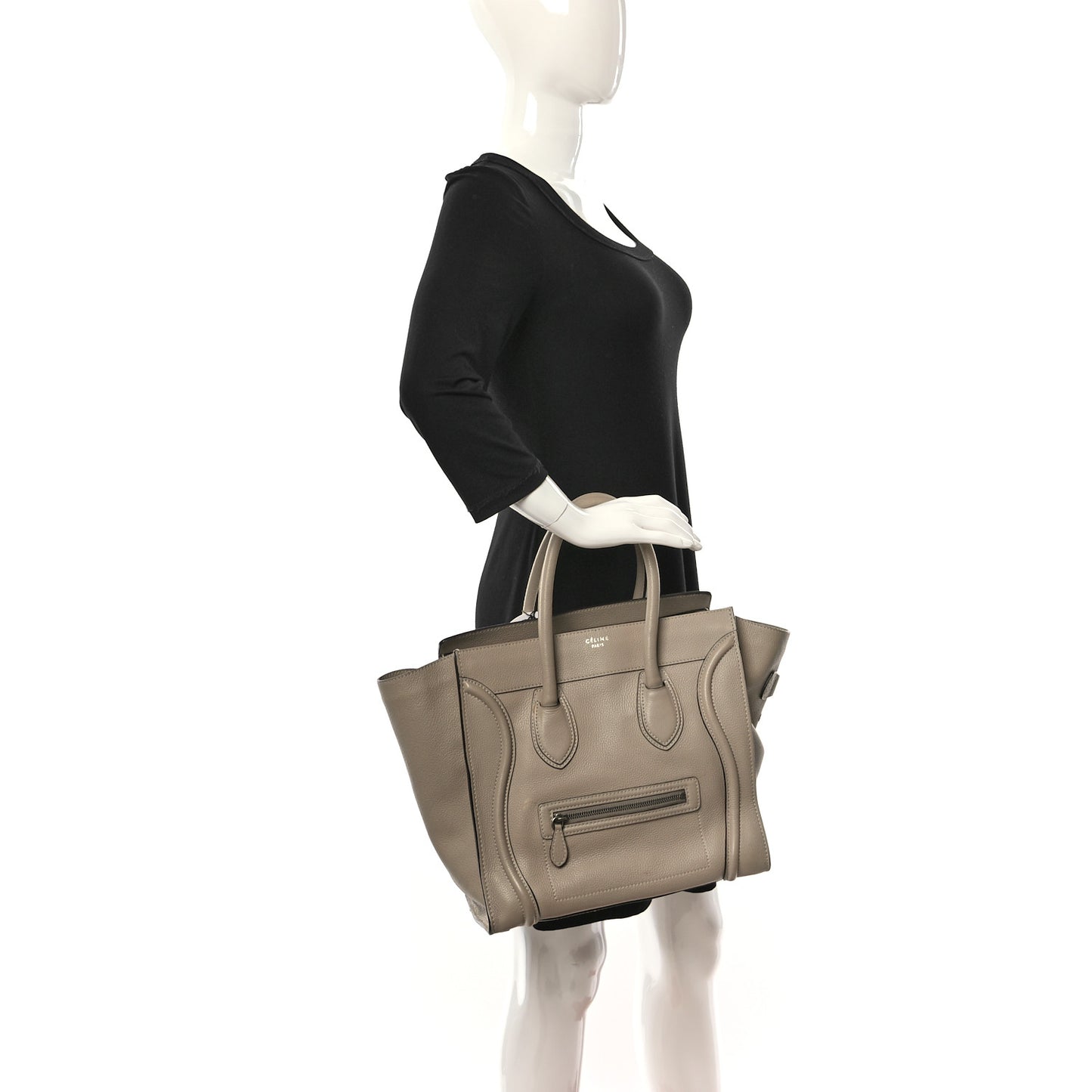 Drummed Calfskin Mini Luggage Dune
