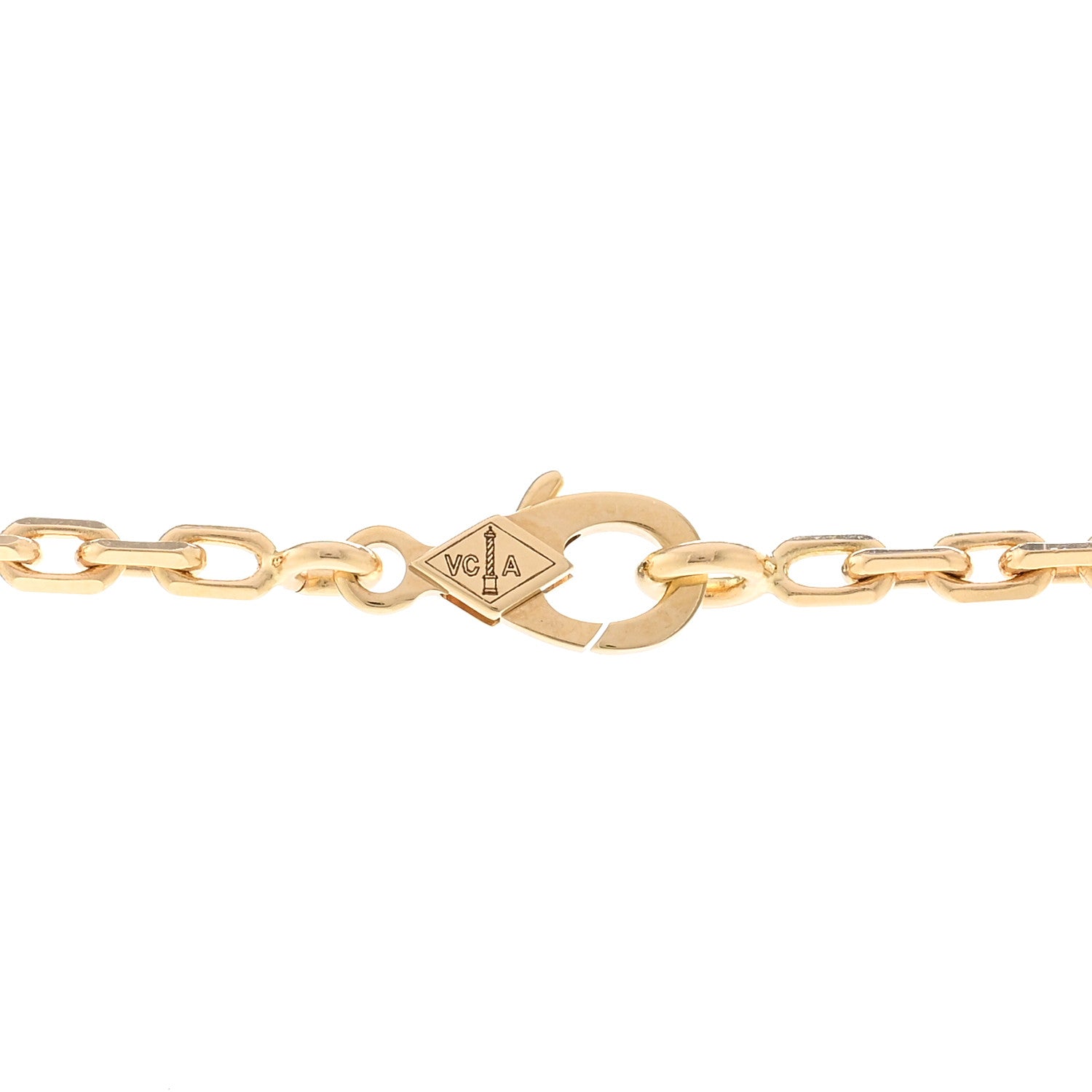 Van Cleef & Arpels 18K Yellow Gold Mother of Pearl 10 Motifs Vintage Alhambra Necklace 4 of 6