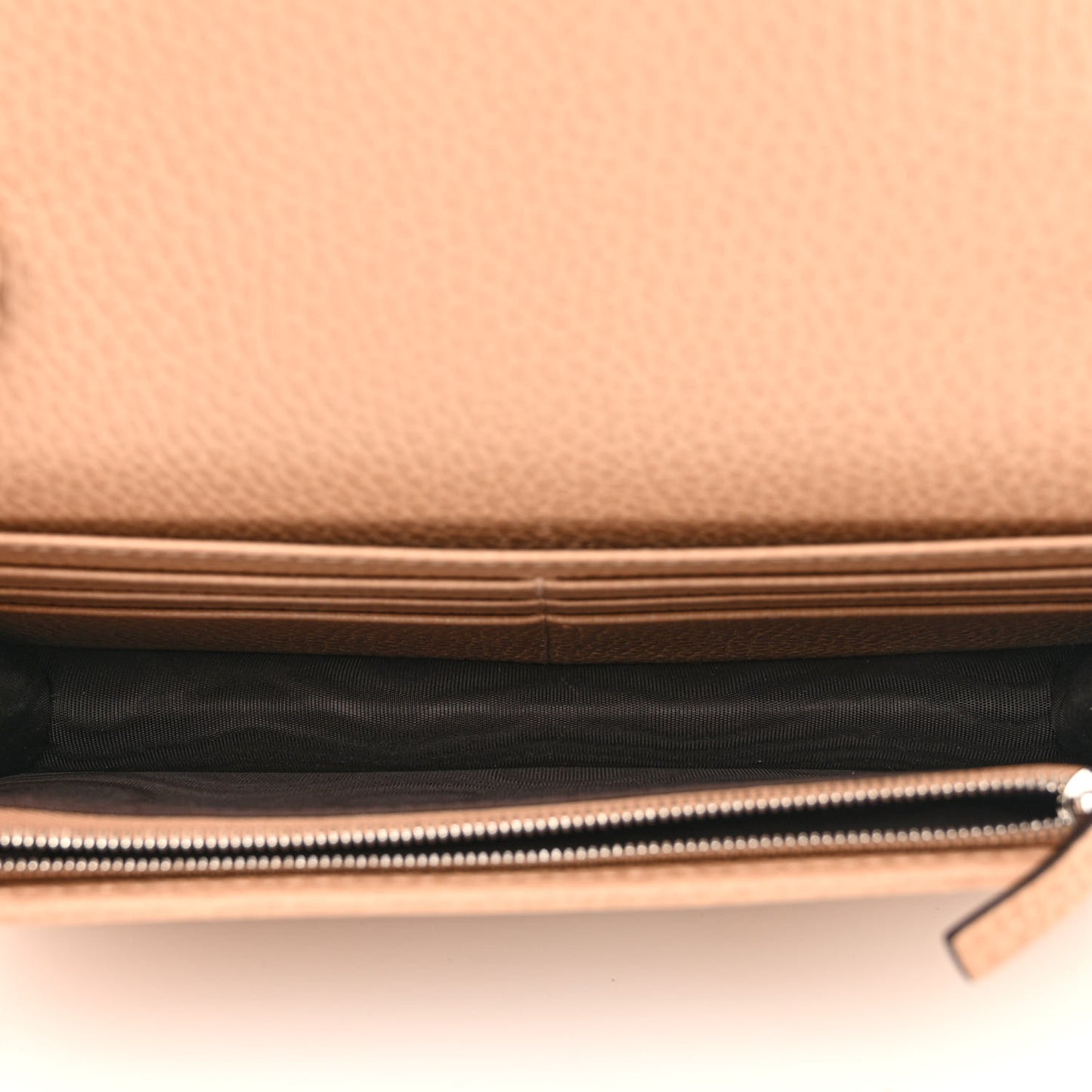 Dollar Calfskin Enamel Monochrome Mini GG Marmont Chain Wallet Camelia
