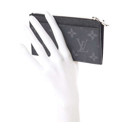 Louis Vuitton Monogram Eclipse Taiga Coin Card Holder 2 of 7