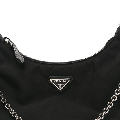 Prada Nylon Re-Edition 2005 Shoulder Bag Black 8 of 10
