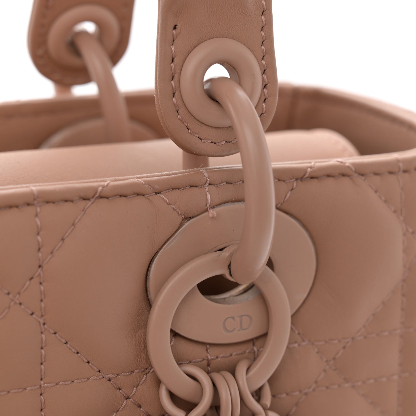 Ultra Matte Calfskin Cannage Medium Lady Dior Beige