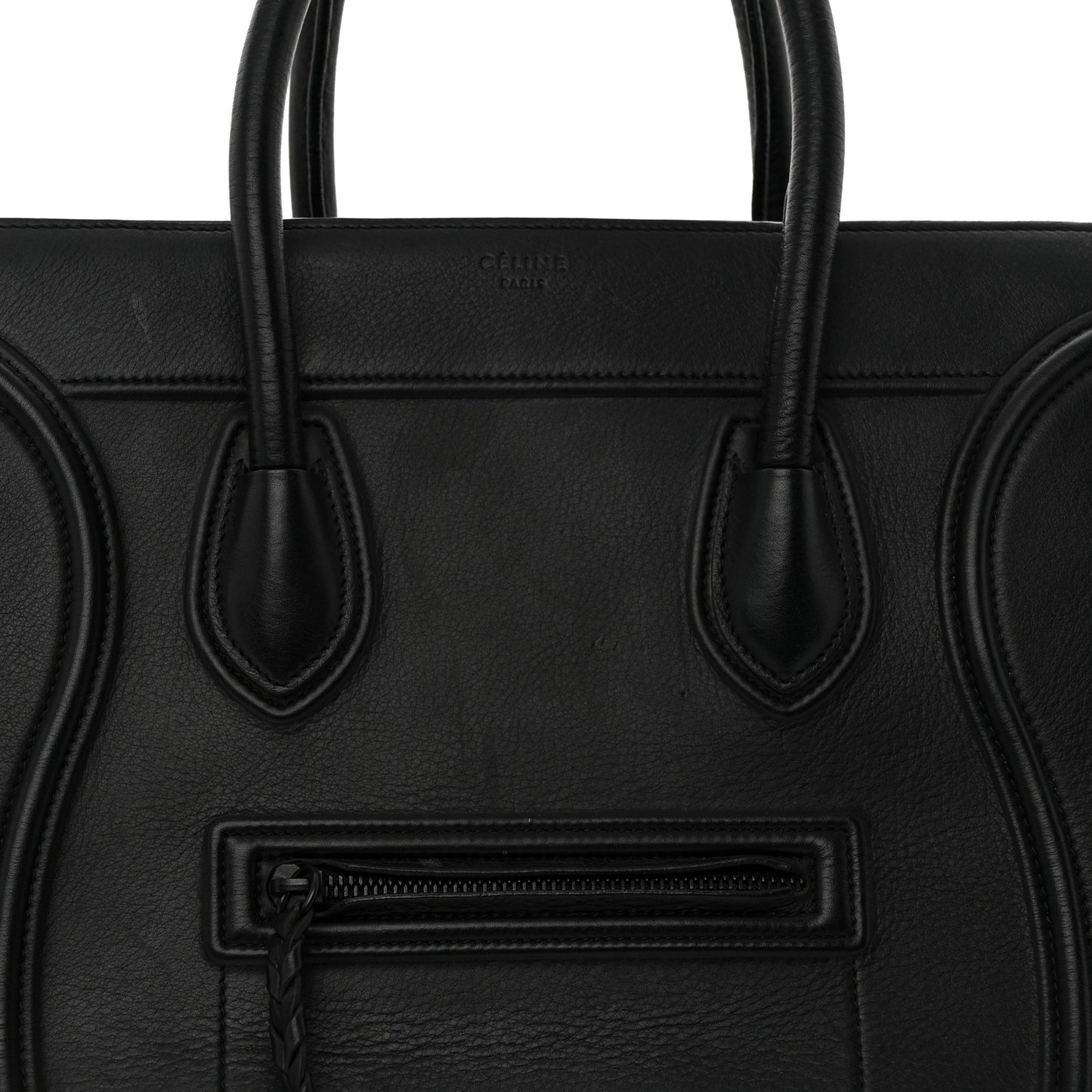 Smooth Calfskin Medium Phantom Luggage Black