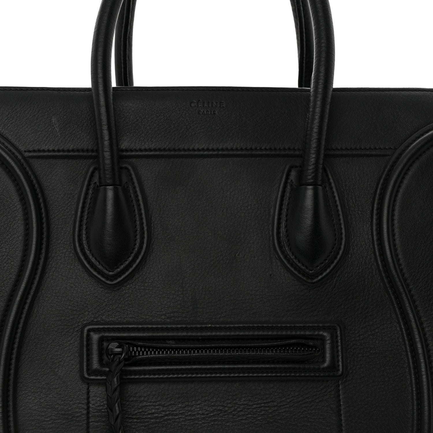 Celine Smooth Calfskin Medium Phantom Luggage Black 7 of 12