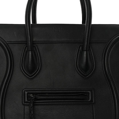 Celine Smooth Calfskin Medium Phantom Luggage Black 7 of 12