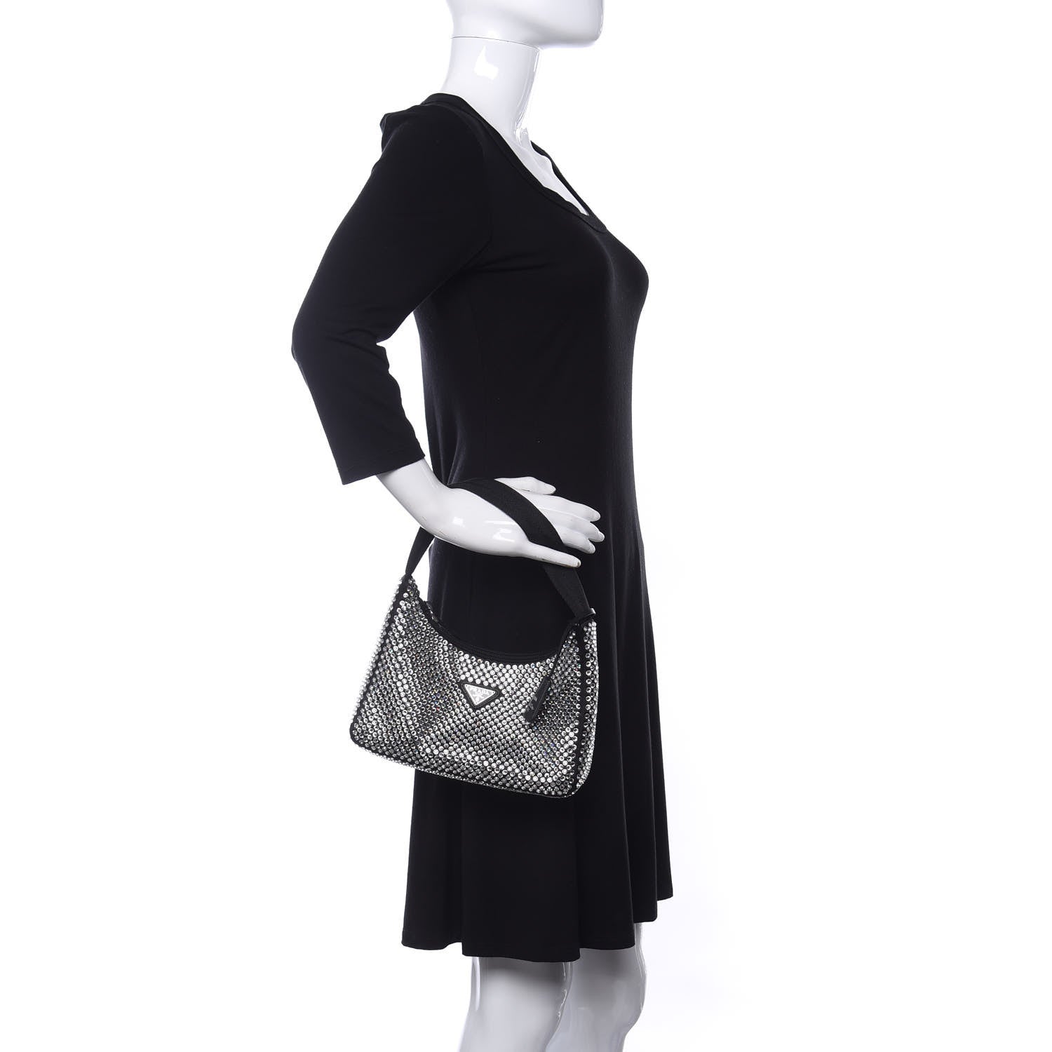 Prada Satin Crystal Mini Re-Edition 2000 Bag Cristal 2 of 12