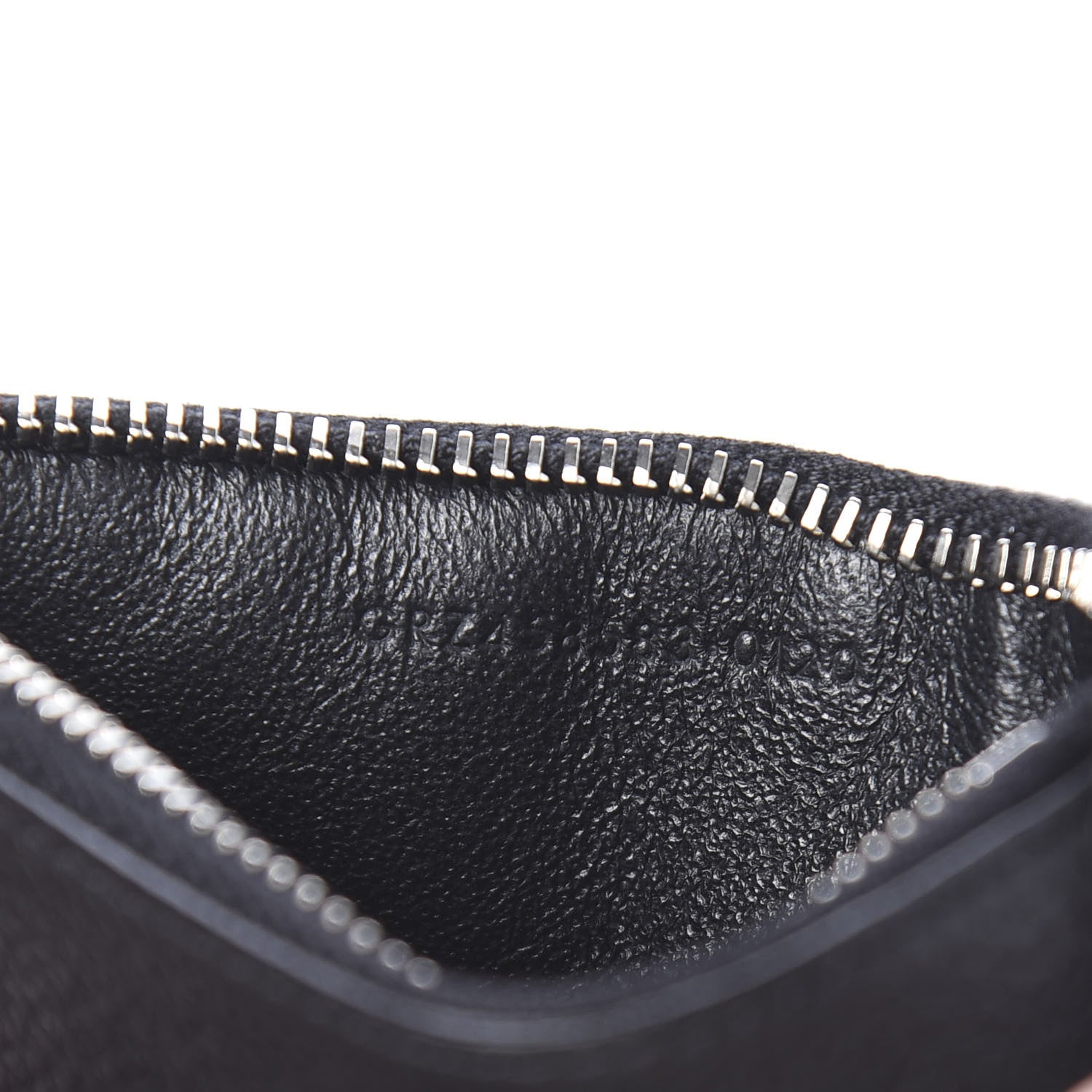 Saint Laurent Grained Calfskin 5 Fragments Zip Pouch Card Holder Black 7 of 8
