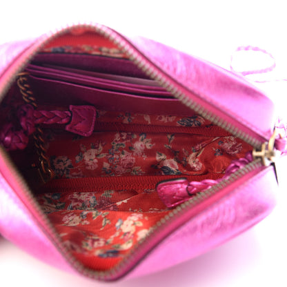 Gucci Laminated Nappa Trapuntata Mini Zumi Shoulder Bag Fuxia 5 of 9