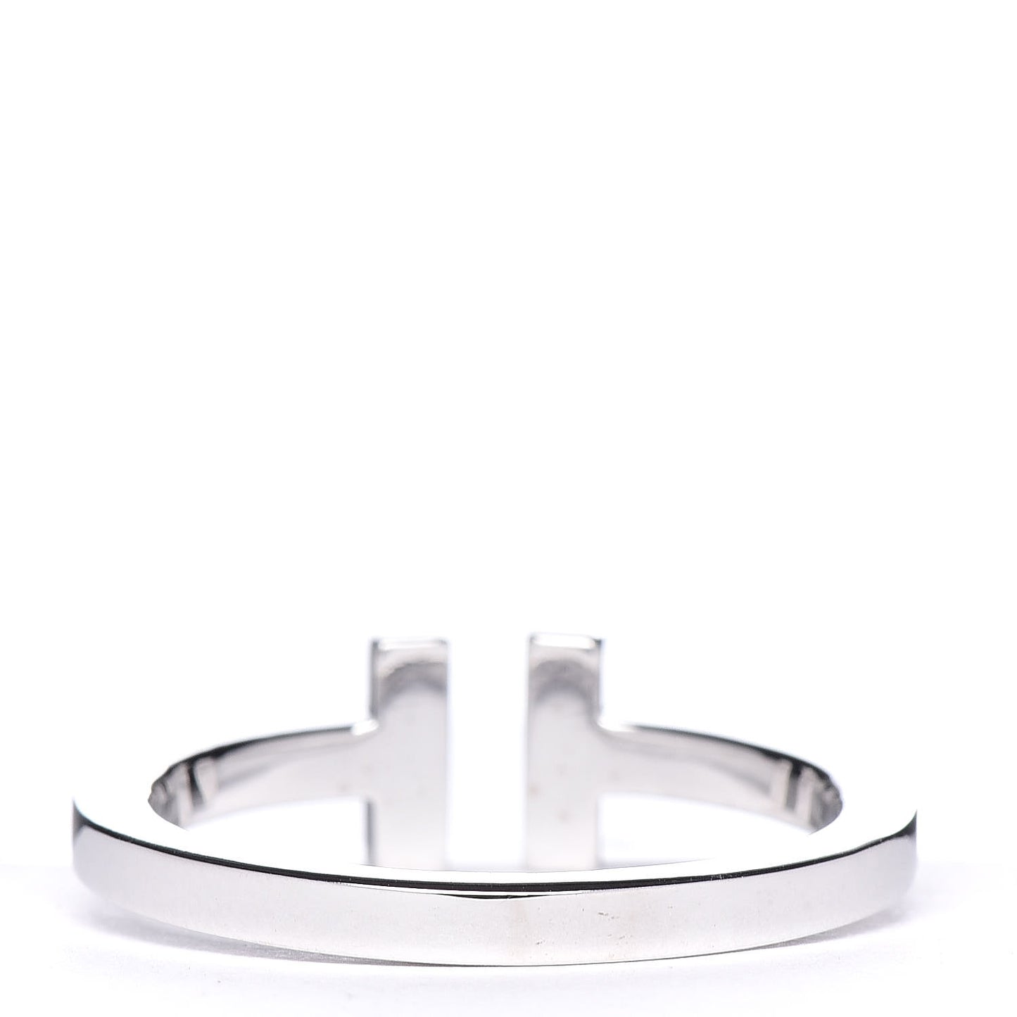 18K White Gold T Square Ring 66 11.5