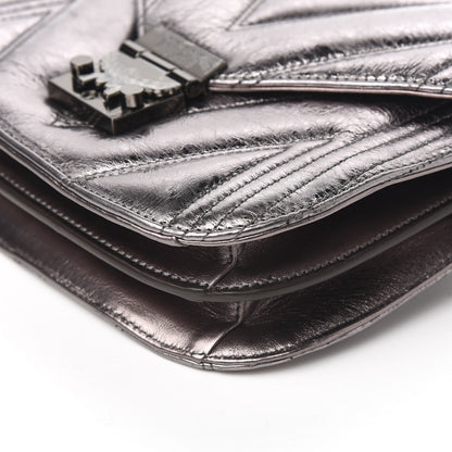 MCM Metallic Calfskin Quilted Patricia Crossbody Bag Berlin Silver 10 of 12