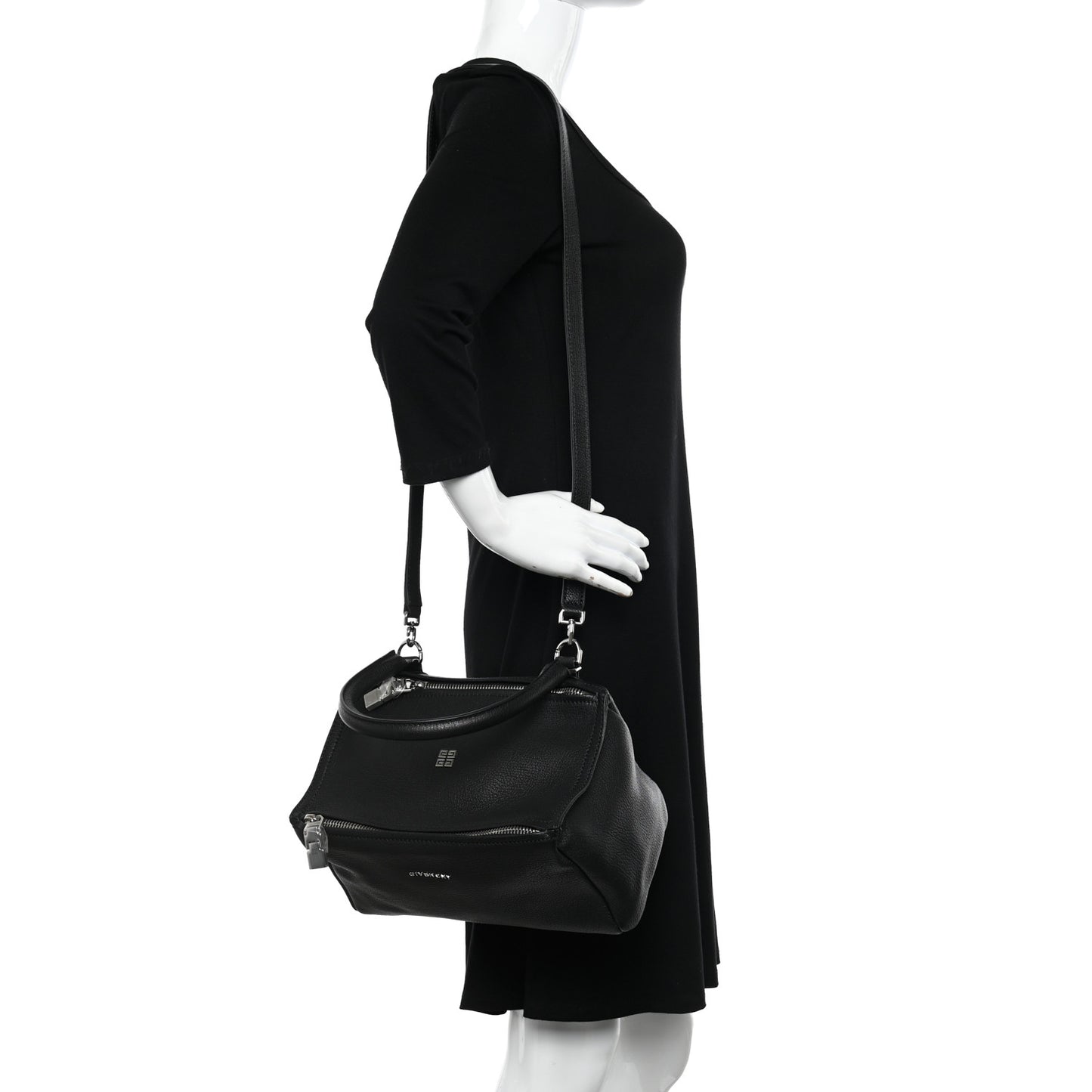 Sugar Goatskin Small Pandora Black