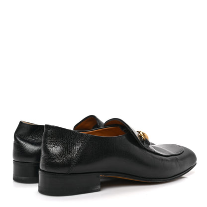 Gucci Goatskin Womens Horsebit Mid-Heel Loafers 36.5 Black 4 of 7
