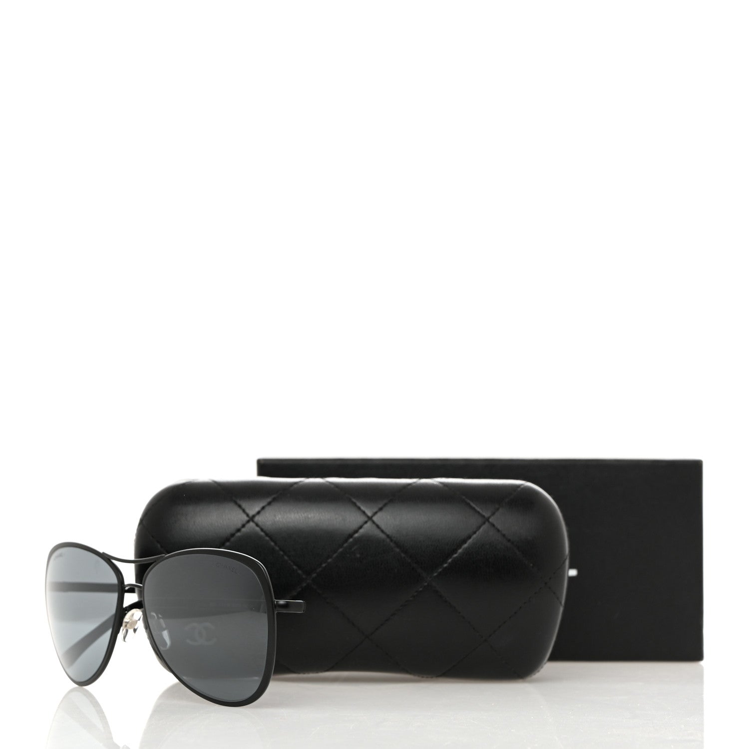 Chanel Pilot Summer Aviator Sunglasses 4223 Black 8 of 8