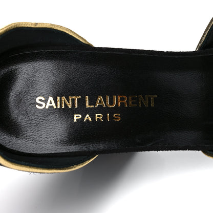 Saint Laurent Suede Babies Sandals 37.5 Black 7 of 11