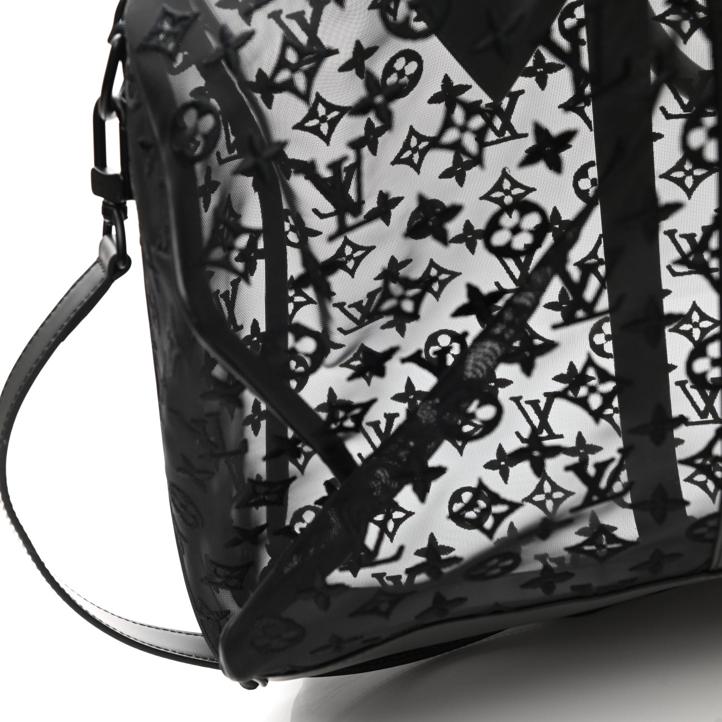 Monogram See Through Keepall Bandouliere 50 Black
