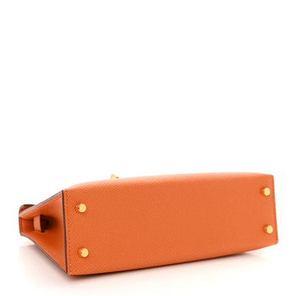 Hermes Epsom Mini Kelly Sellier 20 Orange 4 of 11