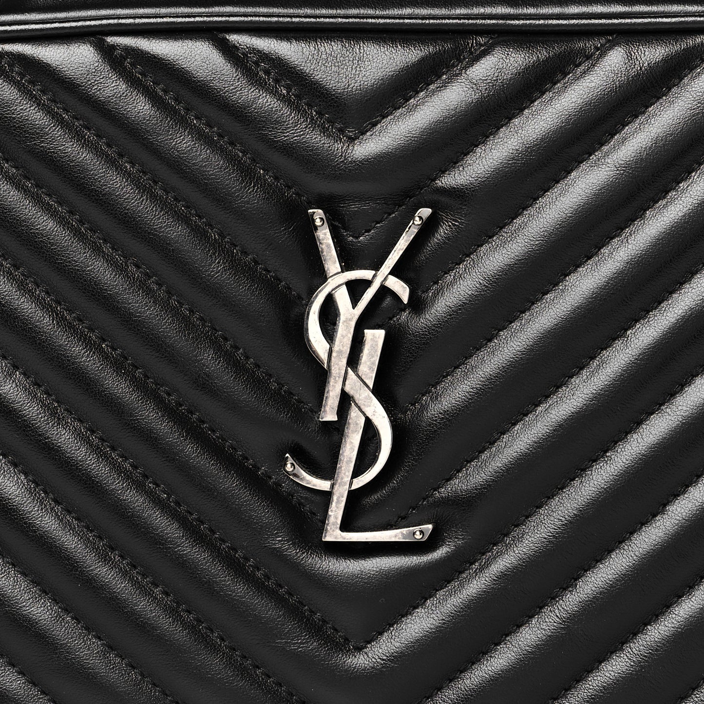 Calfskin Matelasse Monogram Lou Camera Bag Black