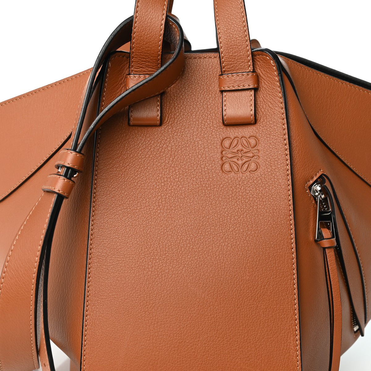 Calfskin Small Hammock Shoulder Bag Tan