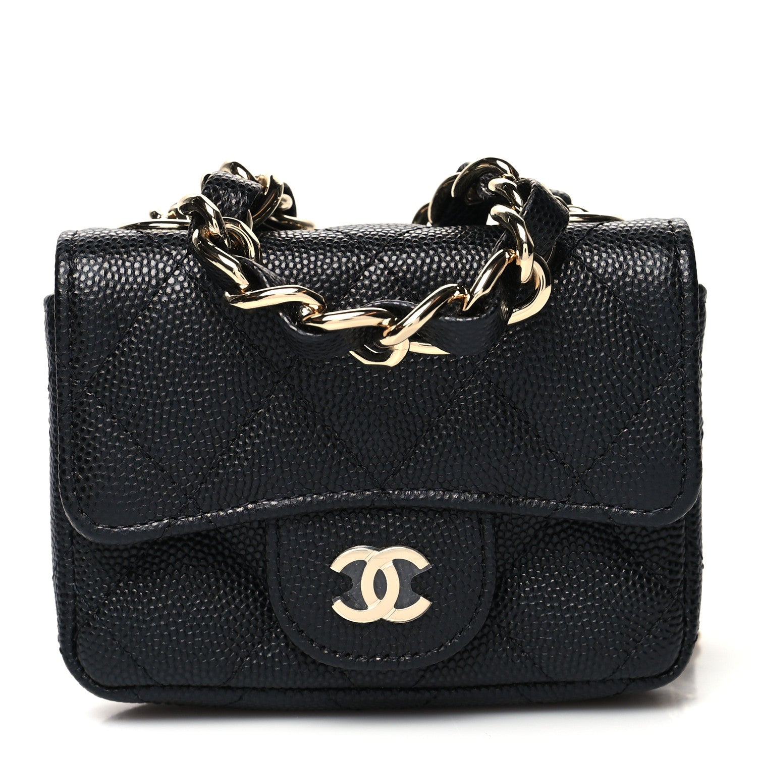 Chanel Caviar Quilted Mini Chain Belt Bag Black 1 of 11