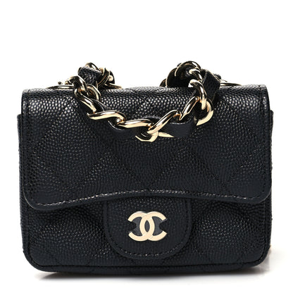 Chanel Caviar Quilted Mini Chain Belt Bag Black 1 of 11