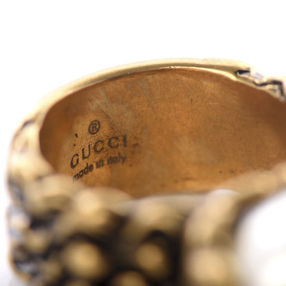 Gucci Metal Pearl Ring 19 Aged Gold 4 of 4