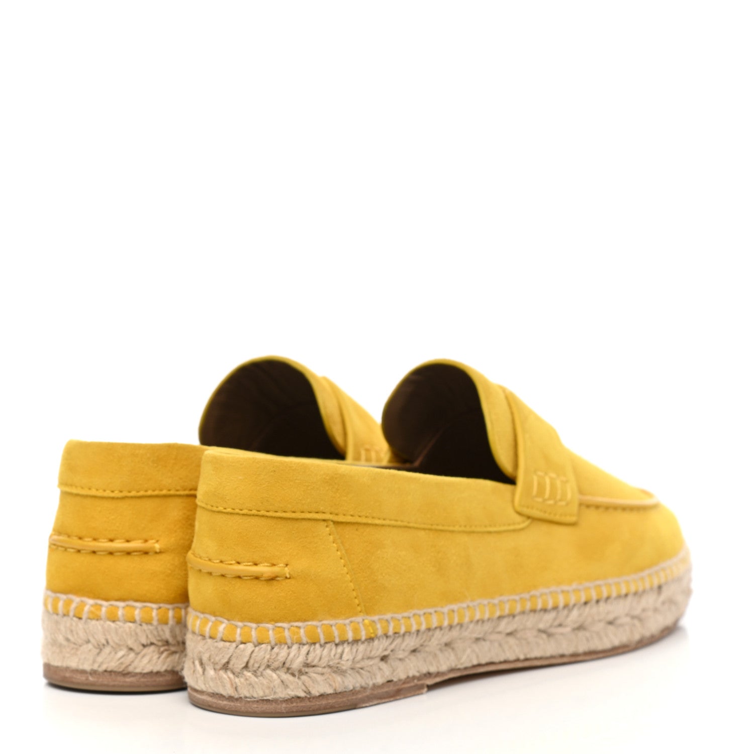 Hermes Suede Goatskin Womens Trip Espadrilles 36 Jaune Citron 4 of 8