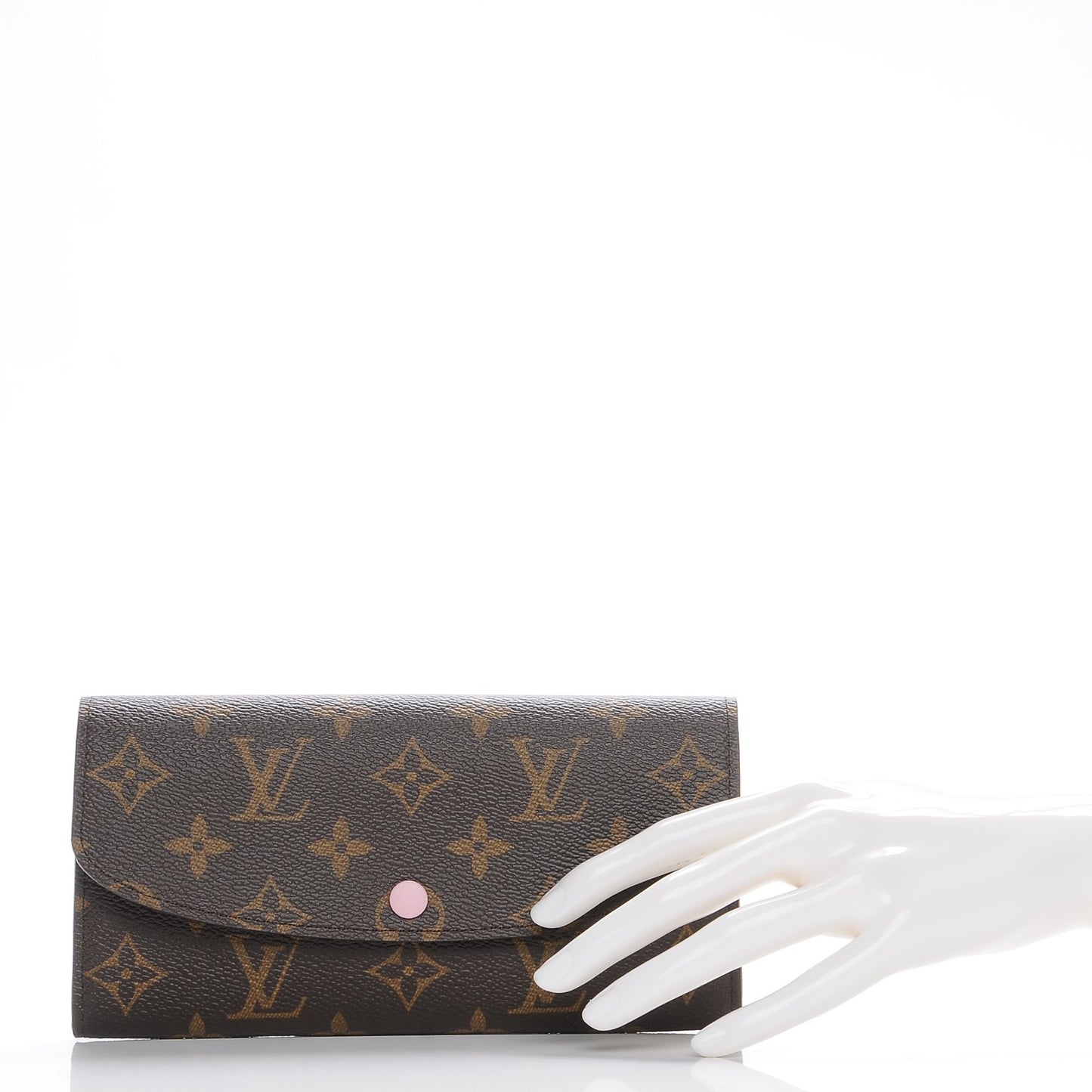 Monogram Emilie Wallet Rose Ballerine